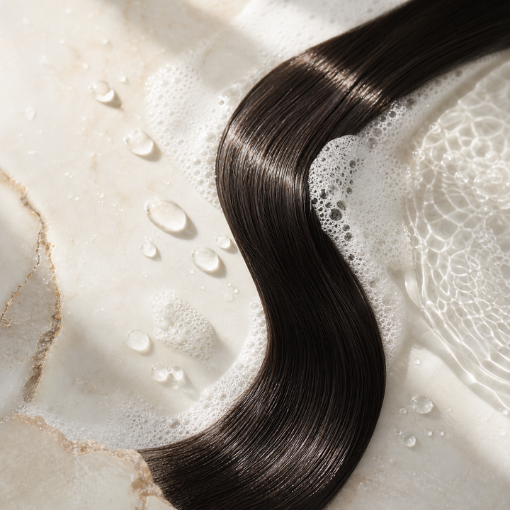 Editorial gentle shampoo ritual
